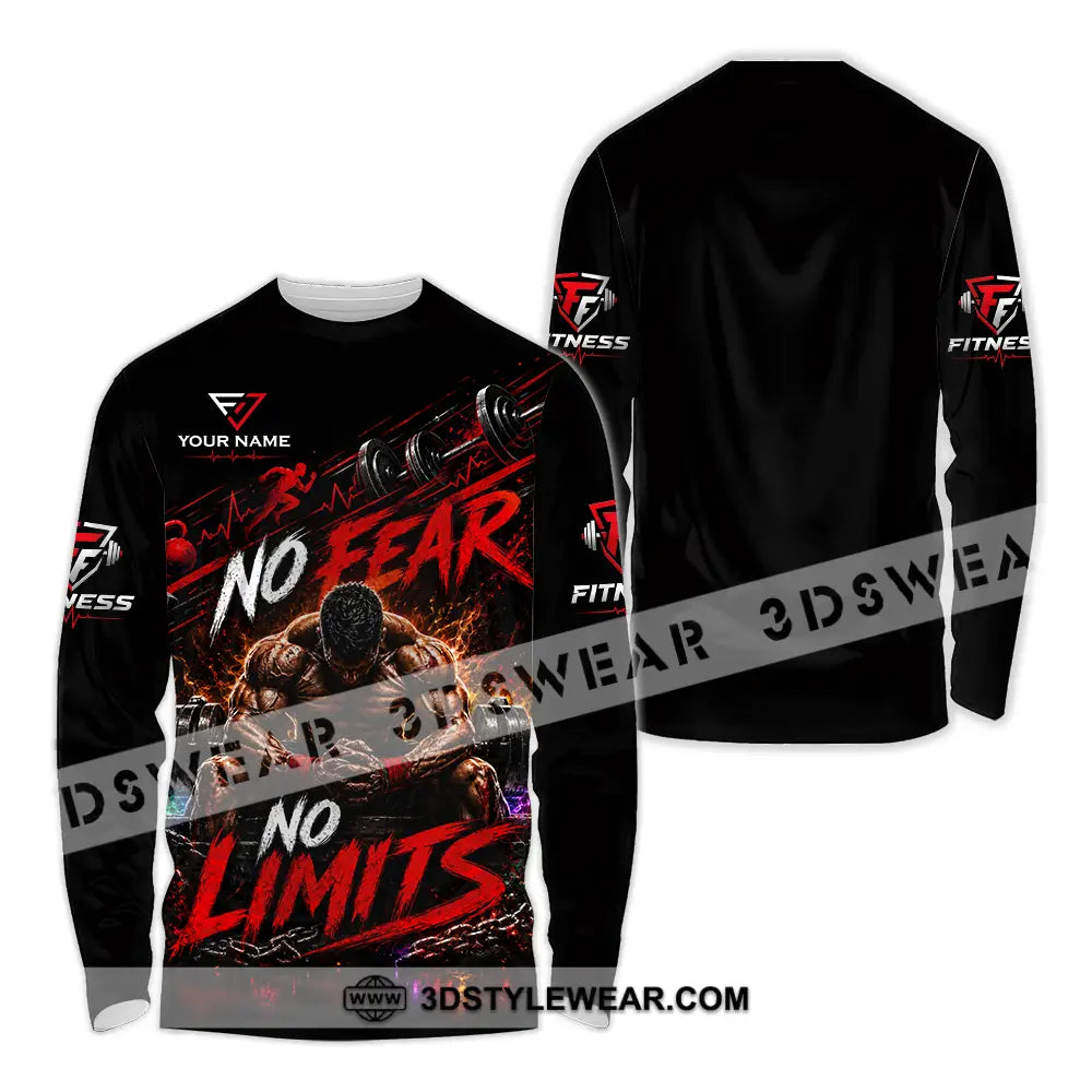Unisex Shirt - Custom No Fear No Limits Shirt - Long Sleeve Shirt / S - T-shirt