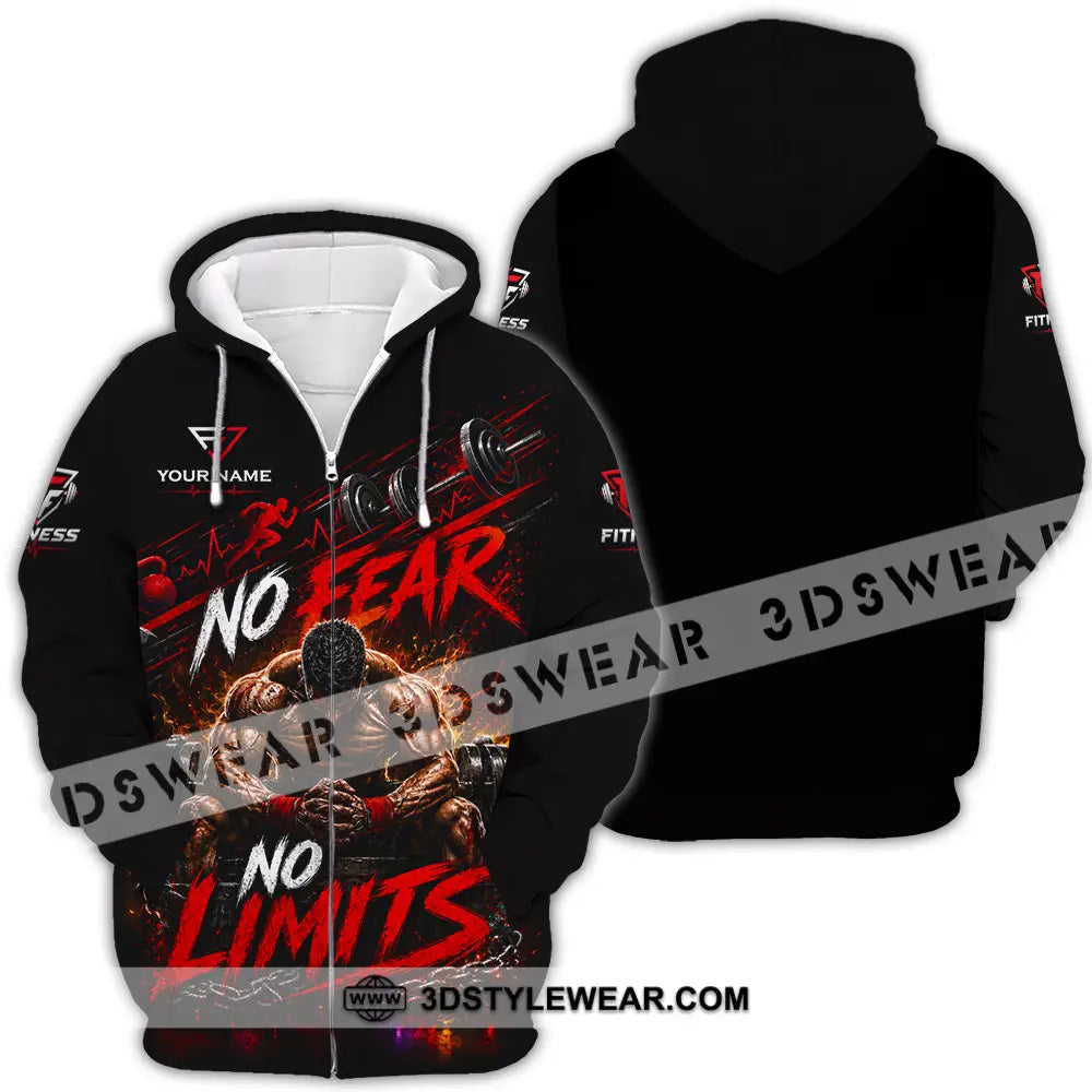Unisex Shirt - Custom No Fear No Limits Shirt - Zipper Hoodie / S - T-shirt