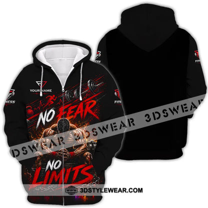 Unisex Shirt - Custom No Fear No Limits Shirt - Zipper Hoodie / S - T-shirt