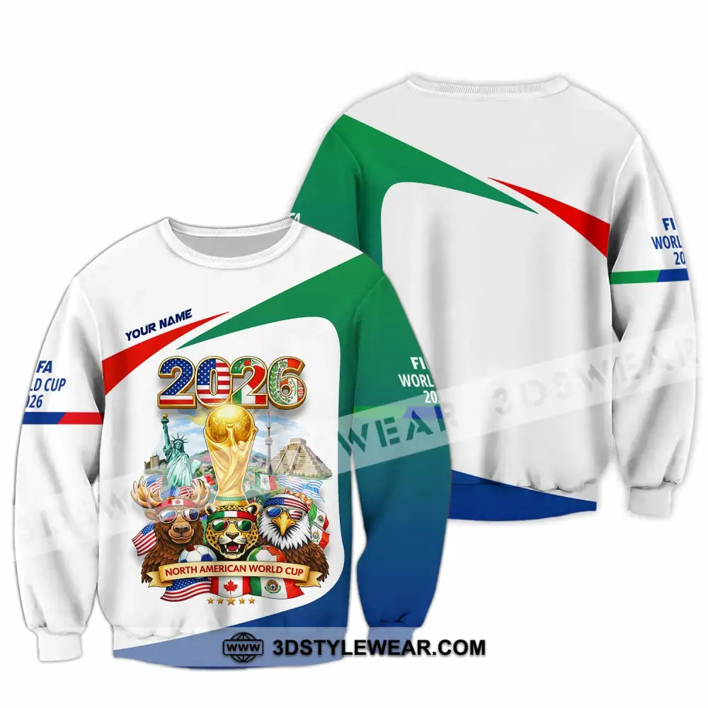 Unisex Shirt - Custom North American FIFA World Cup 2026 3D Shirt Long Sleeve / S T-shirt