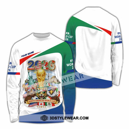 Unisex Shirt - Custom North American FIFA World Cup 2026 3D Shirt Long Sleeve Shirt / S T-shirt
