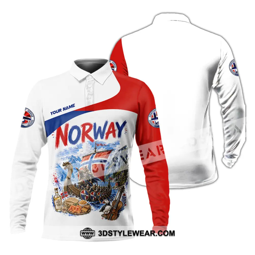Unisex Shirt - Custom Norway Shirt - Long Sleeve Polo / S - T-shirt