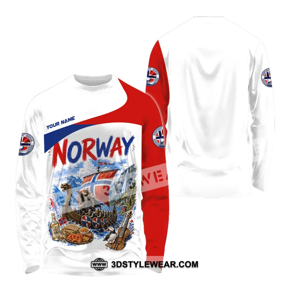 Unisex Shirt - Custom Norway Shirt - Long Sleeve Shirt / S - T-shirt