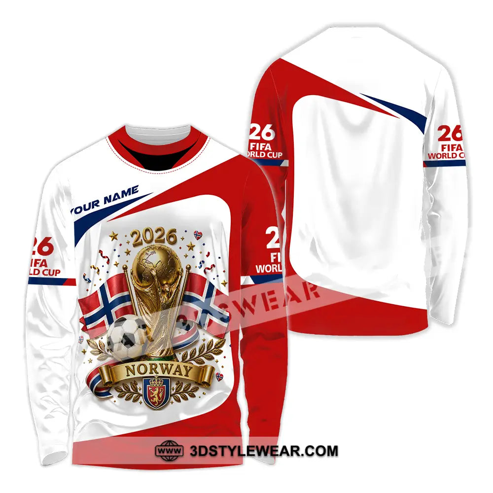Unisex Shirt - Custom Norway World Cup 2026 Shirt - Long Sleeve Shirt / S - T-shirt