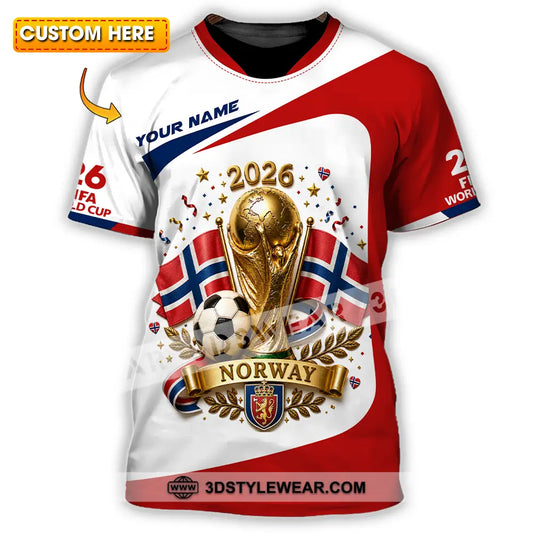 Unisex Shirt - Custom Norway World Cup 2026 Shirt - T-shirt