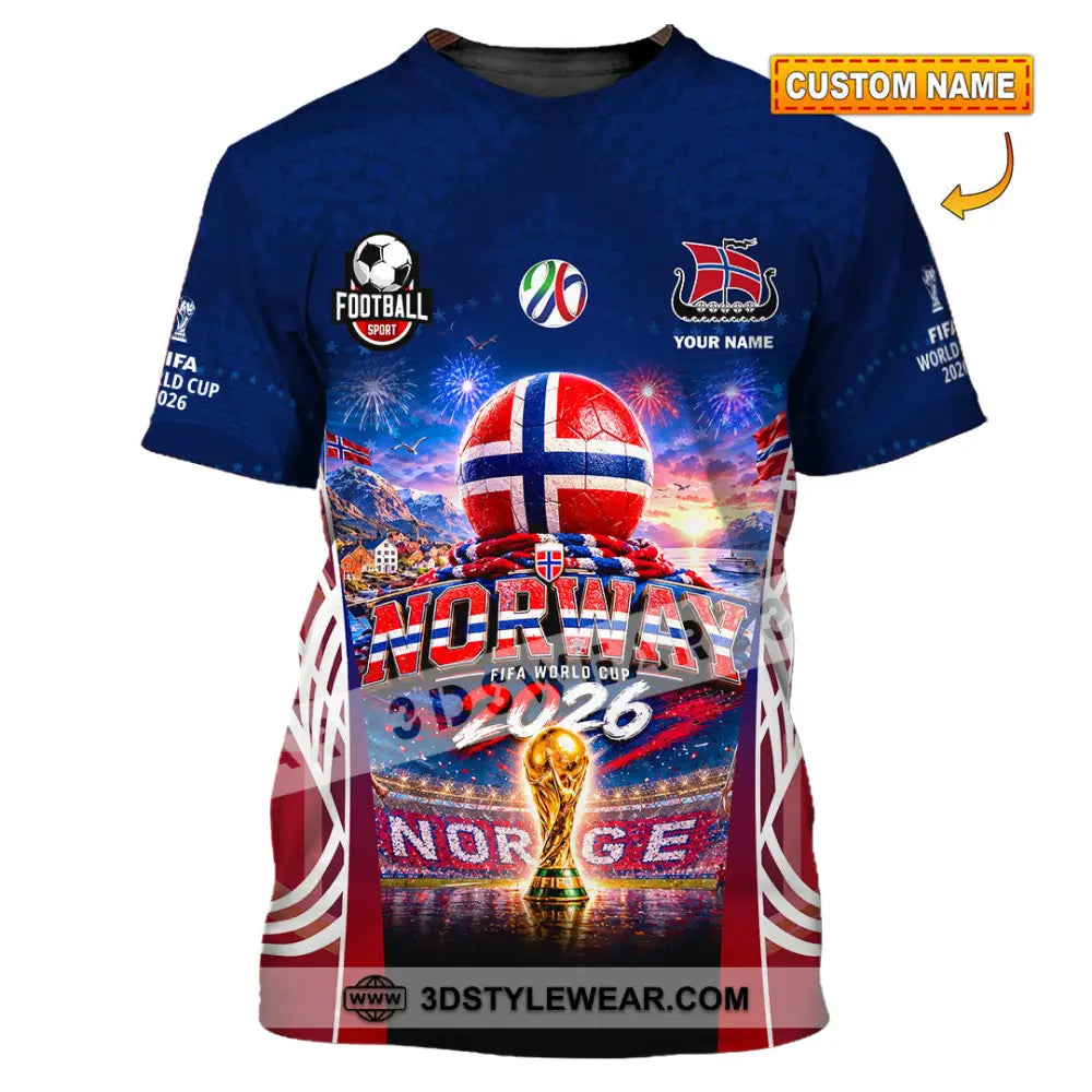 Unisex Shirt - Custom Norway World Cup 2026 Shirt - T-shirt