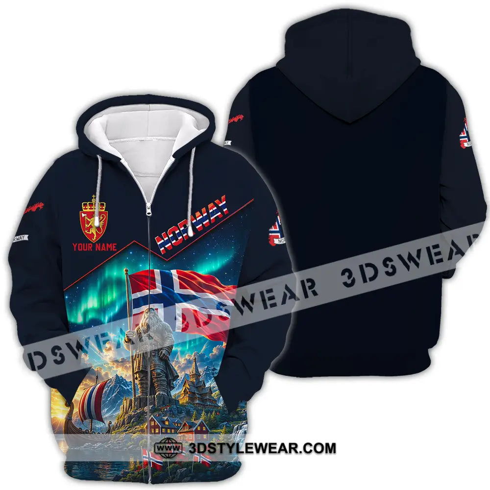 Unisex Shirt - Custom Norway Shirt - Zipper Hoodie / S - T-shirt