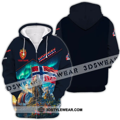Unisex Shirt - Custom Norway Shirt - Zipper Hoodie / S - T-shirt