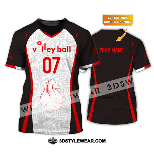 Unisex Shirt, Custom Number Volleyball Shirt, Volleyball Hoodie, Volleyball Team T-Shirt, Gift for Volleyball Players style option 2