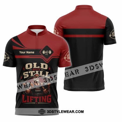Unisex Shirt - Custom Old But Still Lifting Shirt - Zipper Polo Shirt / S - T-shirt