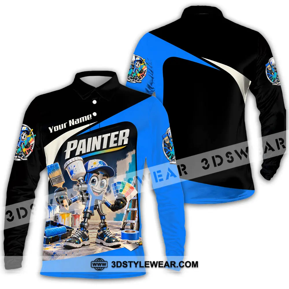 Unisex Shirt - Custom Painter Shirt - Long Sleeve Polo / S - T-shirt
