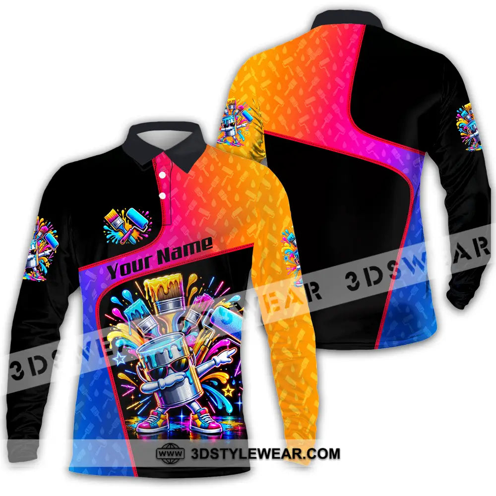 Unisex Shirt - Custom Painter Shirt - Long Sleeve Polo / S - T-shirt