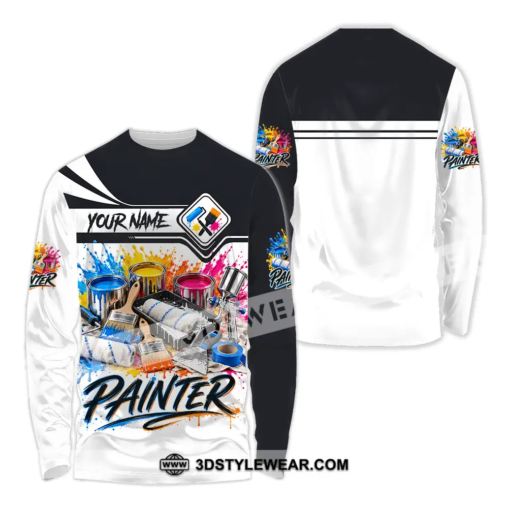 Unisex Shirt - Custom Painter Shirt - Long Sleeve Shirt / S - T-shirt