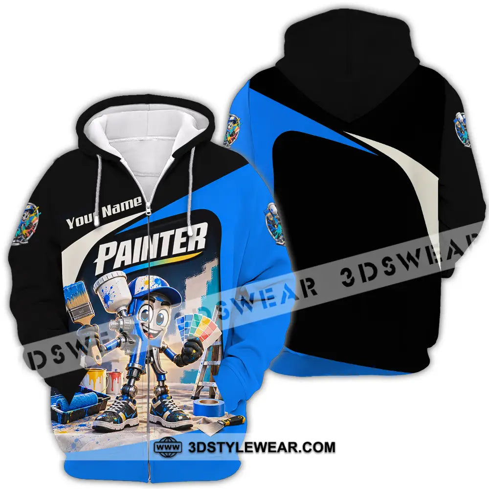 Unisex Shirt - Custom Painter Shirt - Zipper Hoodie / S - T-shirt
