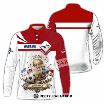 Unisex Shirt - Custom Panama World Cup 2026 3D Shirt - Long Sleeve Polo / S - T-shirt