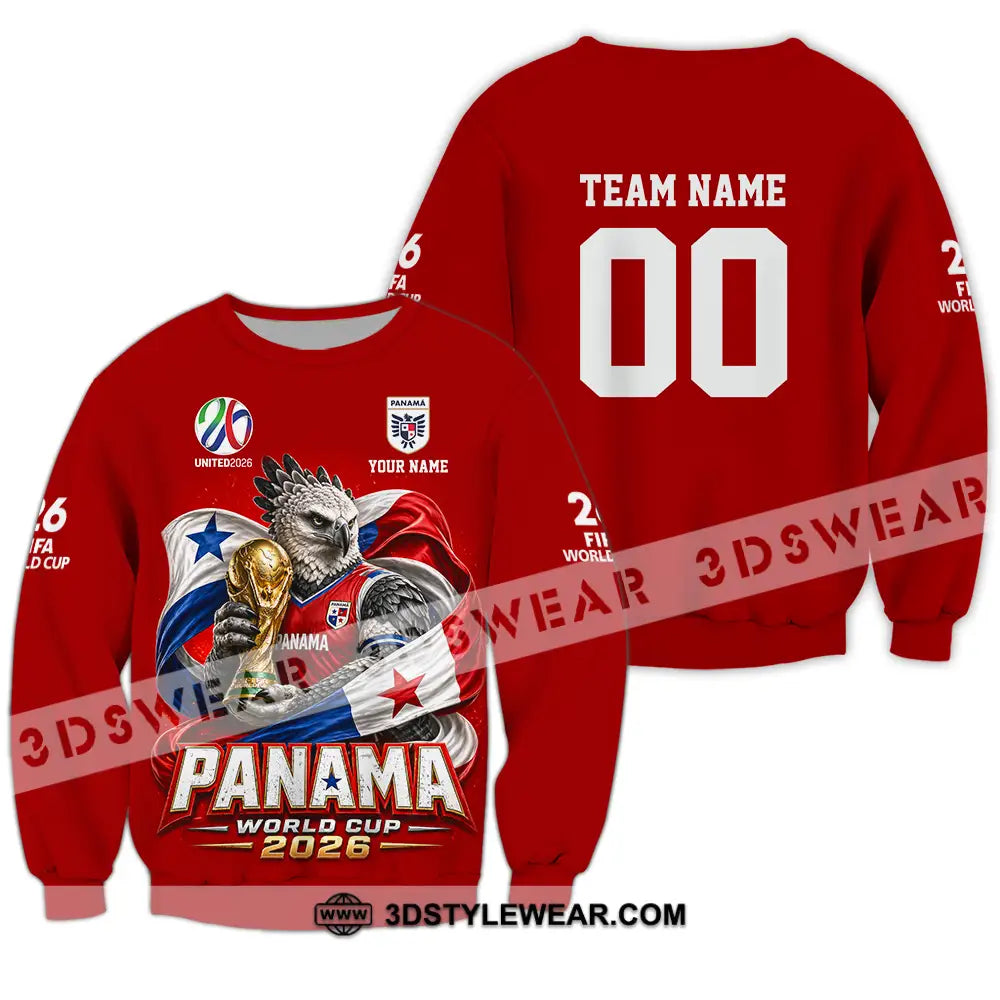 Unisex Shirt - Custom Panama World Cup 2026 3D Shirt - Long Sleeve / S - T-shirt