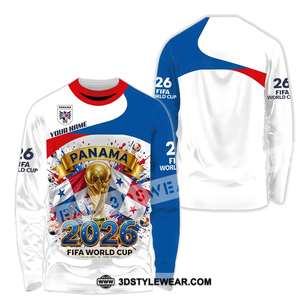 Unisex Shirt - Custom Panama World Cup 2026 3D Shirt - Long Sleeve Shirt / S - T-shirt