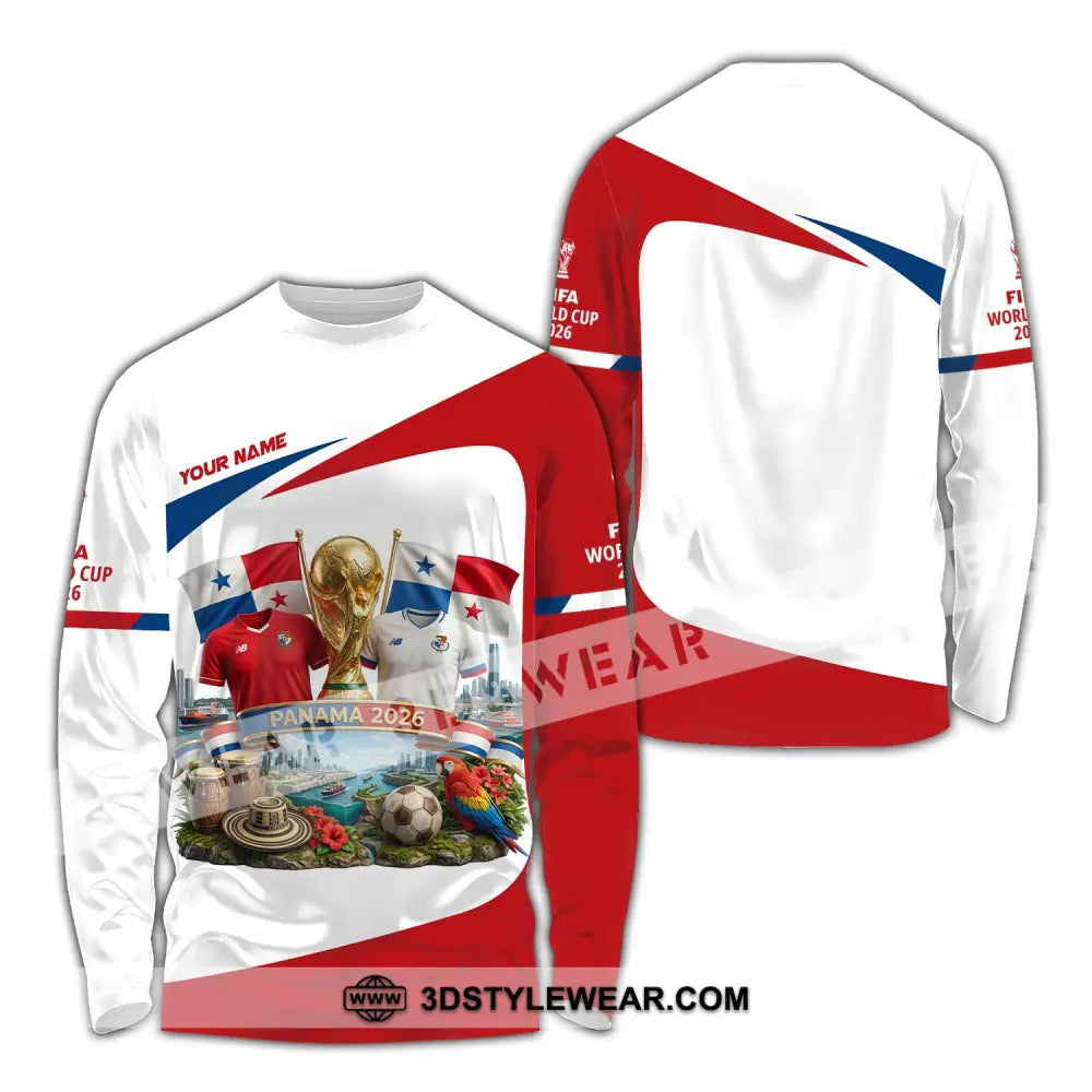 Unisex Shirt - Custom Panama World Cup 2026 3D Shirt - Long Sleeve Shirt / S - T-shirt