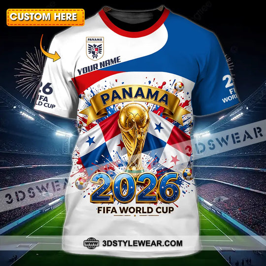 Unisex Shirt - Custom Panama World Cup 2026 3D Shirt style option 1
