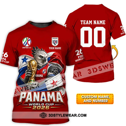 Unisex Shirt - Custom Panama World Cup 2026 3D Shirt - T-shirt