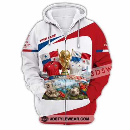 Unisex Shirt - Custom Panama World Cup 2026 3D Shirt - Zipper Hoodie / S - T-shirt