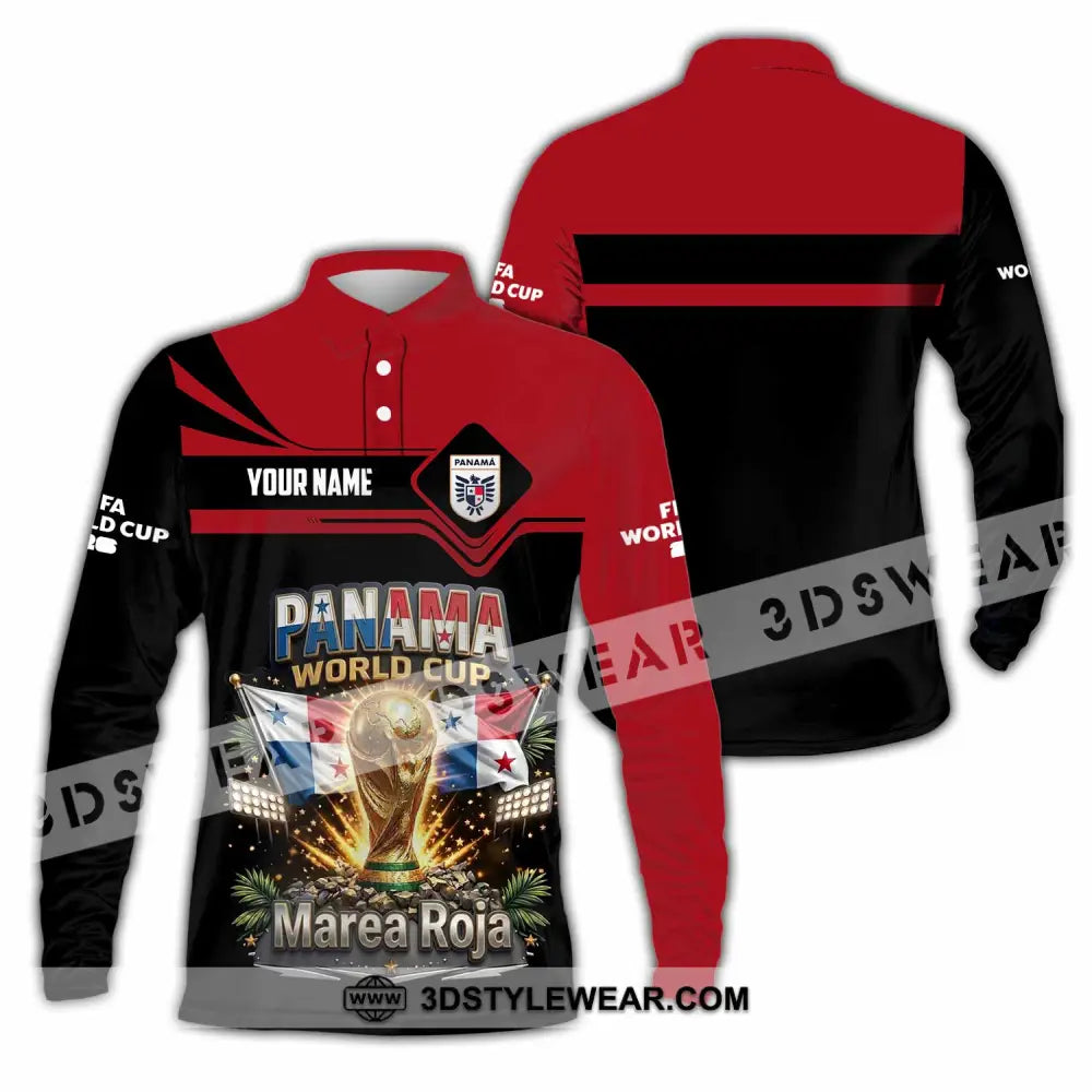 Unisex Shirt - Custom Panama World Cup 2026 Shirt - Long Sleeve Polo / S - T-shirt