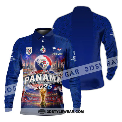 Unisex Shirt - Custom Panama World Cup 2026 Shirt - Long Sleeve Polo / S - T-shirt