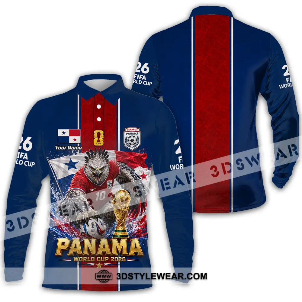 Unisex Shirt - Custom Panama World Cup 2026 Shirt - Long Sleeve Polo / S - T-shirt
