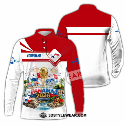 Unisex Shirt - Custom Panama World Cup 2026 Shirt - Long Sleeve Polo / S - T-shirt