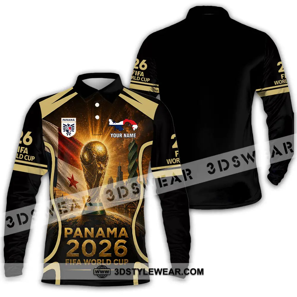 Unisex Shirt - Custom Panama World Cup 2026 Shirt - Long Sleeve Polo / S - T-shirt