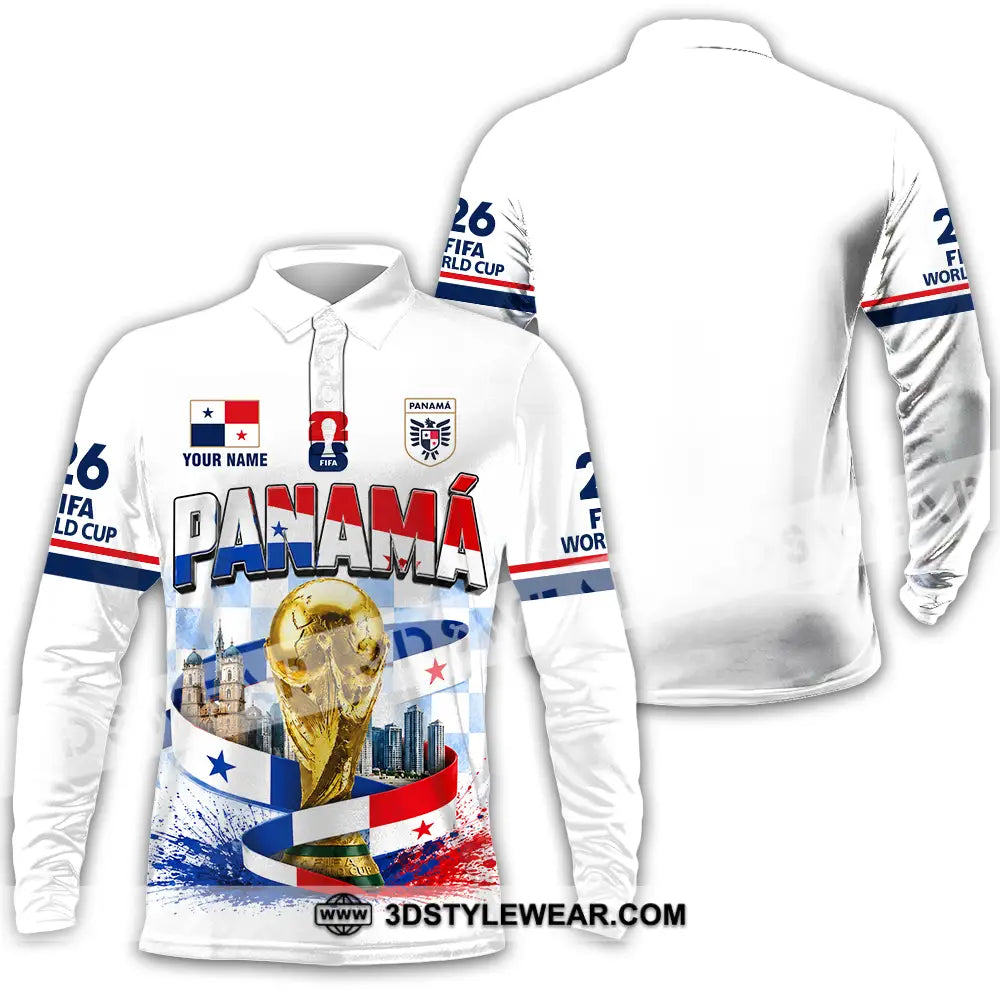 Unisex Shirt - Custom Panama World Cup 2026 Shirt - Long Sleeve Polo / S - T-shirt