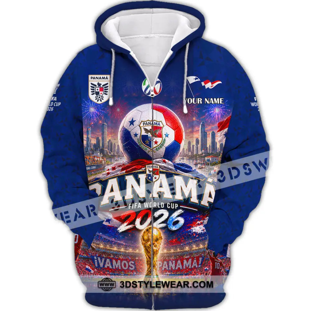 Unisex Shirt - Custom Panama World Cup 2026 Shirt - Zipper Hoodie / S - T-shirt