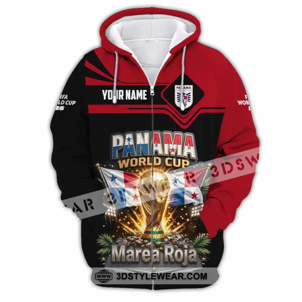 Unisex Shirt - Custom Panama World Cup 2026 Shirt - Zipper Hoodie / S - T-shirt