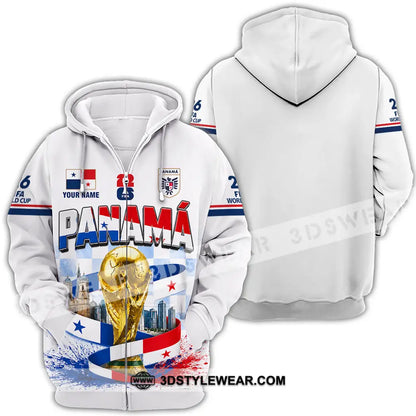 Unisex Shirt - Custom Panama World Cup 2026 Shirt - Zipper Hoodie / S - T-shirt