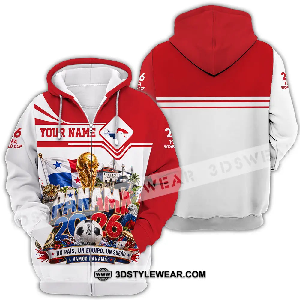 Unisex Shirt - Custom Panama World Cup 2026 Shirt - Zipper Hoodie / S - T-shirt