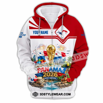 Unisex Shirt - Custom Panama World Cup 2026 Shirt - Zipper Hoodie / S - T-shirt