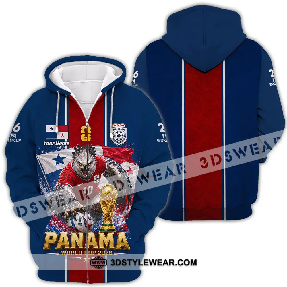 Unisex Shirt - Custom Panama World Cup 2026 Shirt - Zipper Hoodie / S - T-shirt