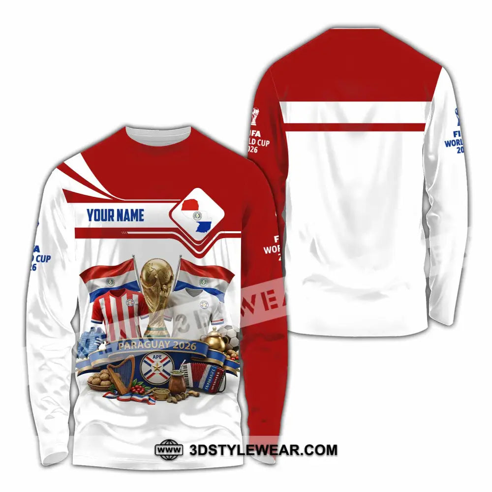 Unisex Shirt - Custom Paraguay World Cup 2026 Shirt - Long Sleeve Shirt / S - T-shirt