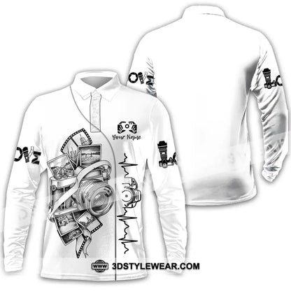 Unisex Shirt - Custom Photographer Shirt - Long Sleeve Polo / S - T-shirt