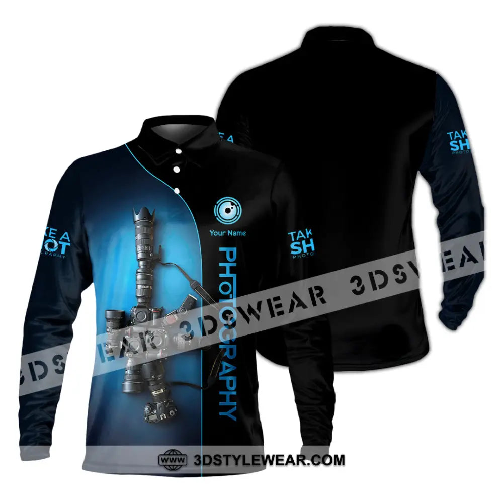 Unisex Shirt - Custom Photography Shirt - Long Sleeve Polo / S - T-shirt