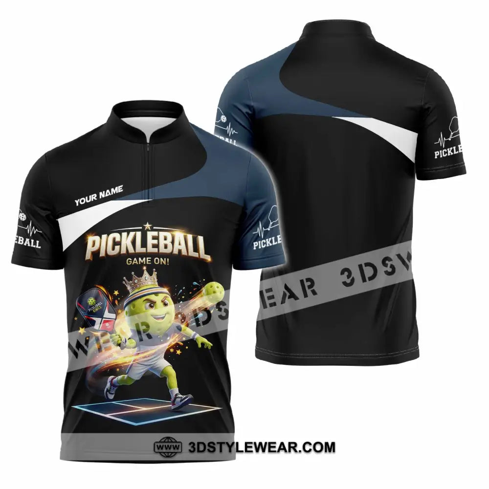 Unisex Shirt - Custom Pickleball Shirt - Zipper Polo Shirt / S - T-shirt