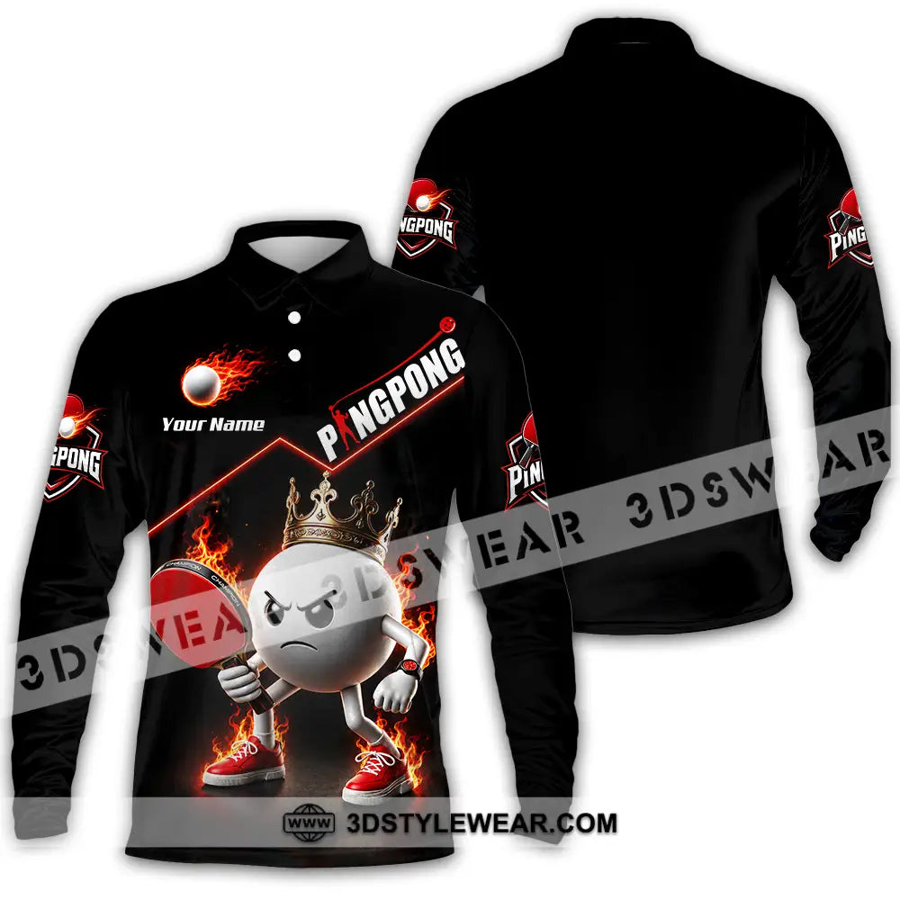 Unisex Shirt - Custom Ping Pong Shirt - Long Sleeve Polo / S - T-shirt