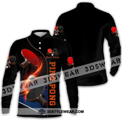 Unisex Shirt - Custom Ping Pong Shirt - Long Sleeve Polo / S - T-shirt