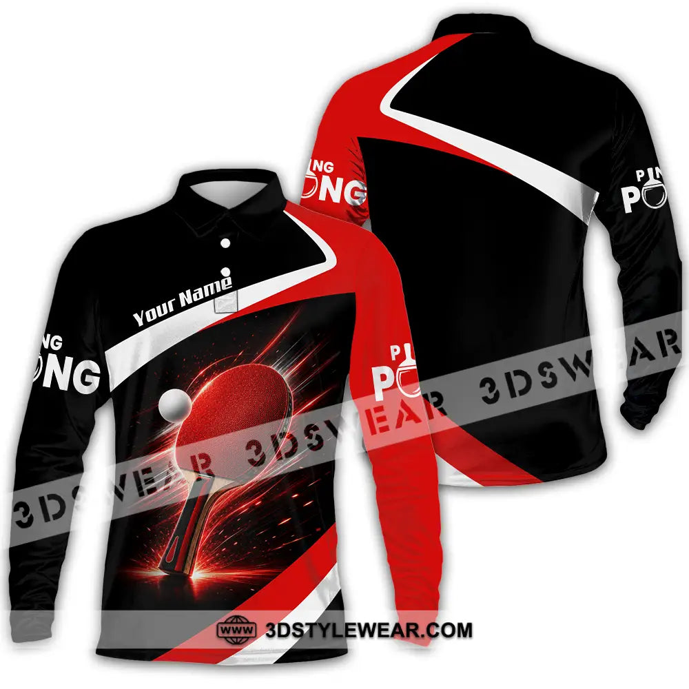 Unisex Shirt - Custom Ping Pong Shirt - Long Sleeve Polo / S - T-shirt
