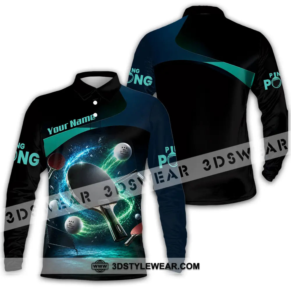 Unisex Shirt - Custom Ping Pong Shirt - Long Sleeve Polo / S - T-shirt
