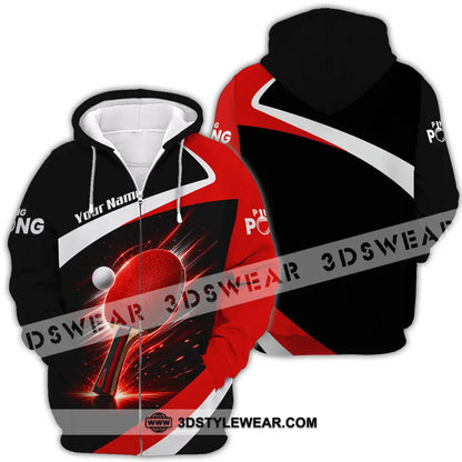 Unisex Shirt - Custom Ping Pong Shirt - Zipper Hoodie / S - T-shirt