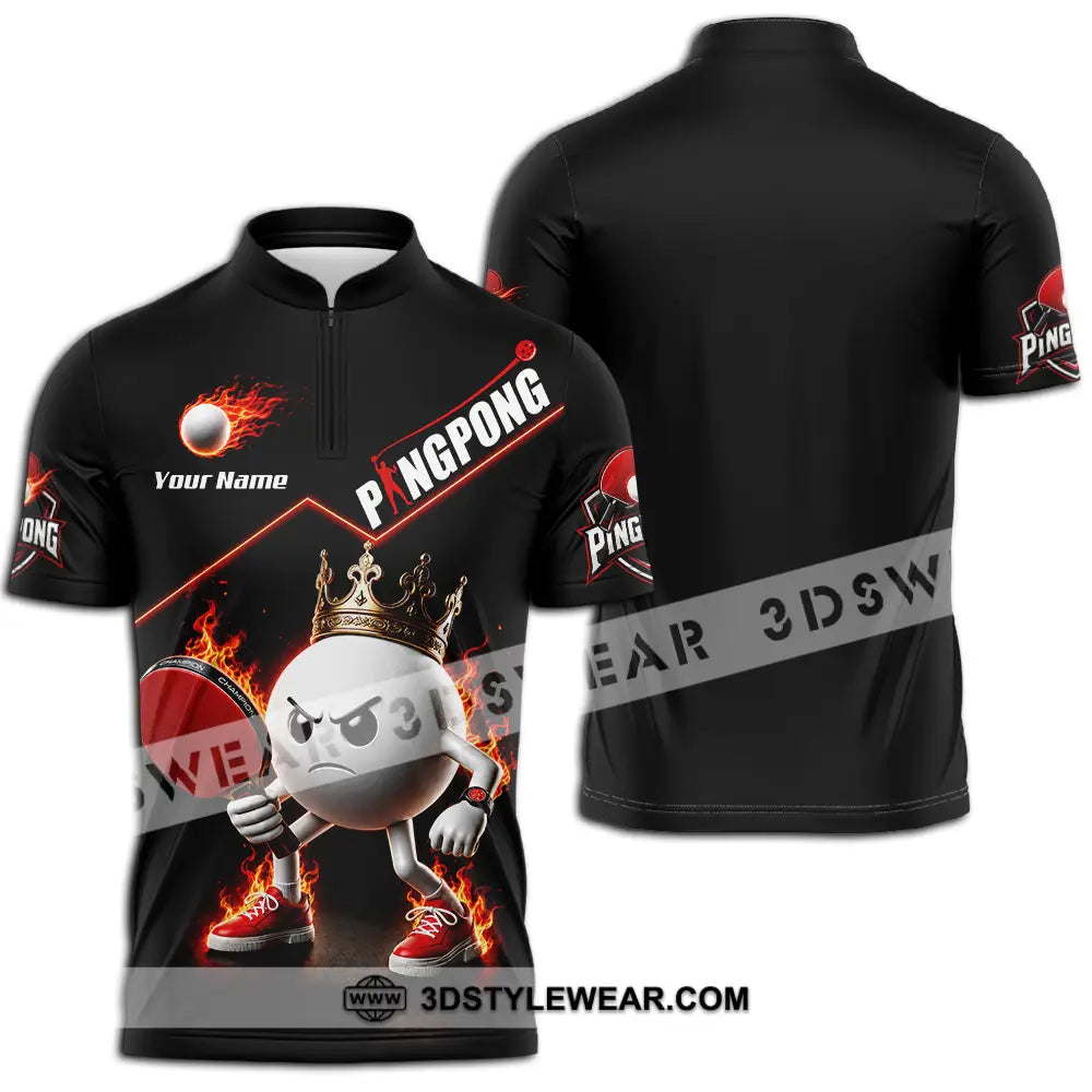 Unisex Shirt - Custom Ping Pong Shirt - Zipper Polo Shirt / S - T-shirt