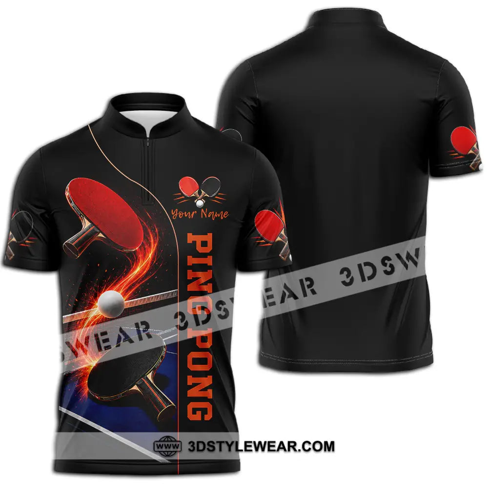 Unisex Shirt - Custom Ping Pong Shirt - Zipper Polo Shirt / S - T-shirt