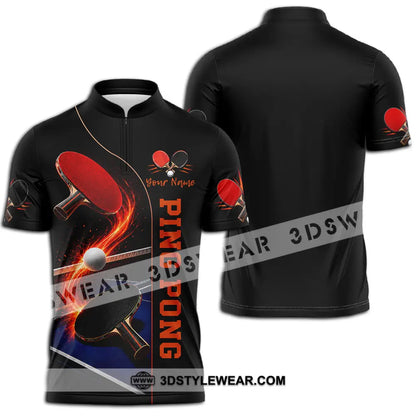 Unisex Shirt - Custom Ping Pong Shirt - Zipper Polo Shirt / S - T-shirt