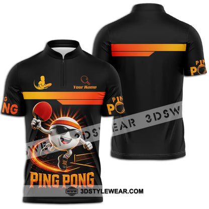 Unisex Shirt - Custom Ping Pong Shirt - Zipper Polo Shirt / S - T-shirt
